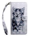 Case Samsung Galaxy A20s Cat Black and White