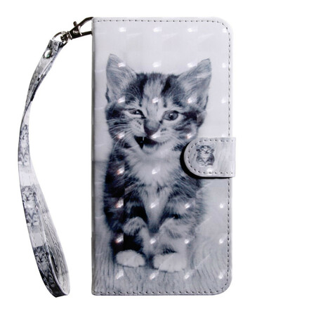 Case Samsung Galaxy A20s Cat Black and White