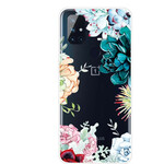 OnePlus Nord N10 Transparent Watercolor Flower Case