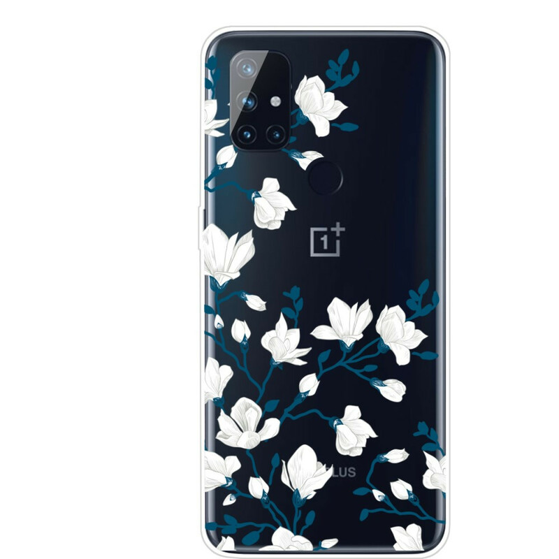 OnePlus Nord N10 Case White Flowers
