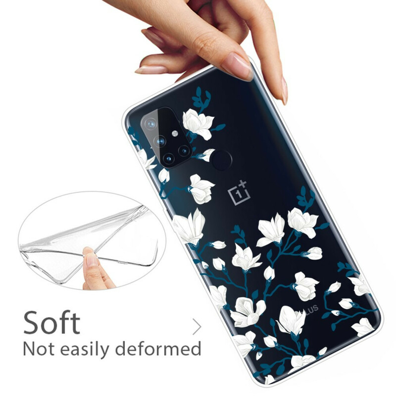 OnePlus Nord N10 Case White Flowers
