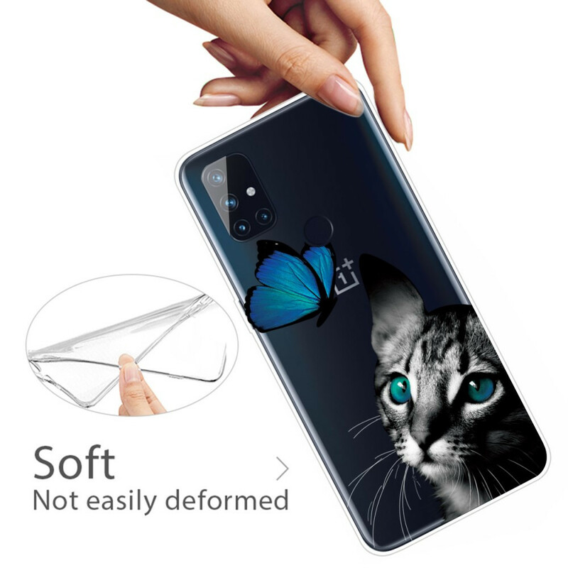 OnePlus Nord N10 Cat and Butterfly Case