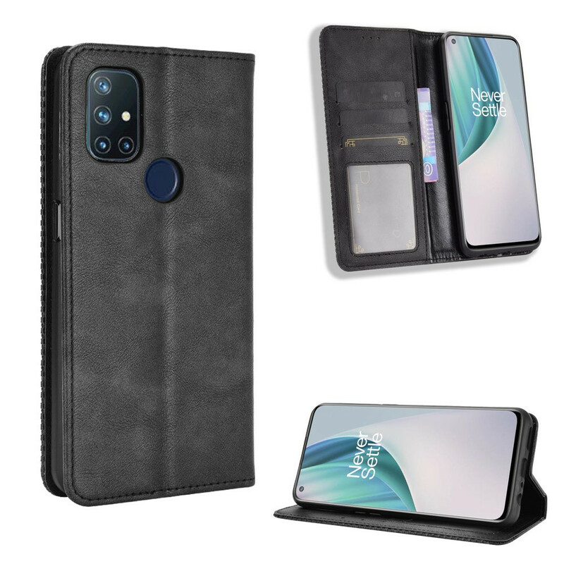 Flip Cover OnePlus Nord N10 Leather Effect Vintage Styled