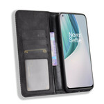 Flip Cover OnePlus Nord N10 Leather Effect Vintage Styled