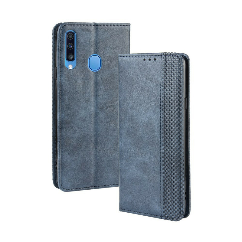 Flip Cover Samsung Galaxy A20s Effet Cuir Vintage Stylisé