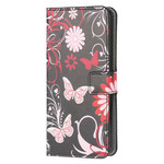 OnePlus Nord N100 Butterflies and Flowers Case
