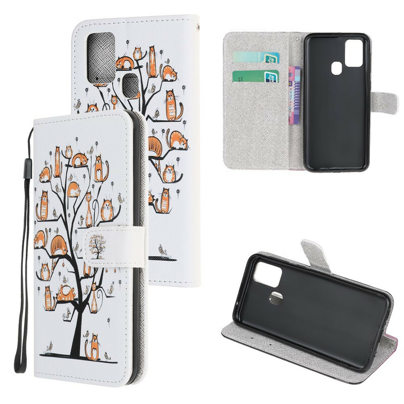 OnePlus Nord N100 Funky Cats Lanyard Case