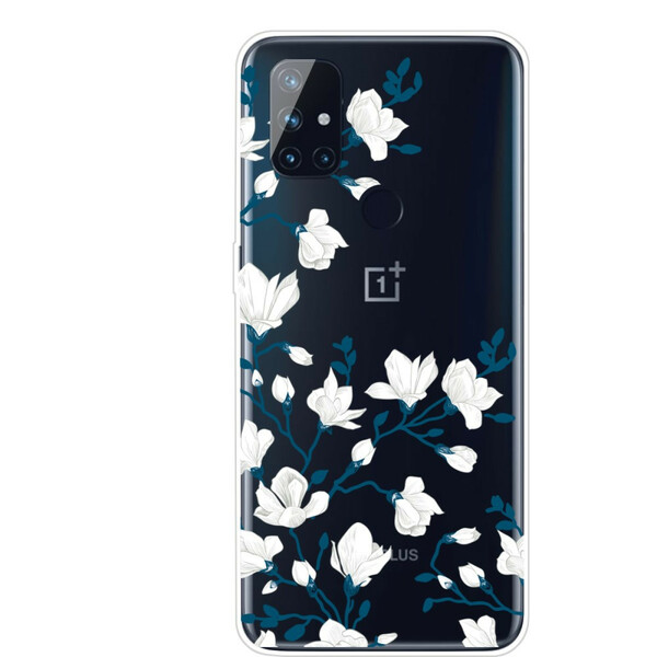 OnePlus Nord N100 White Flowers Case