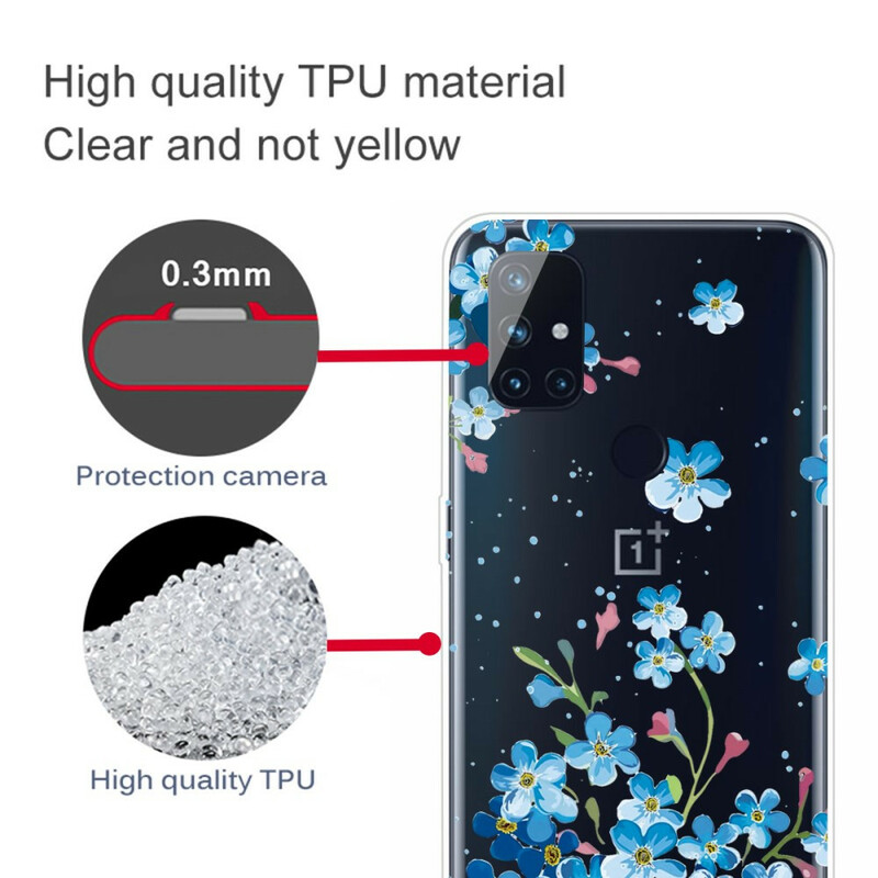 OnePlus Nord N100 Blue Flowers Case