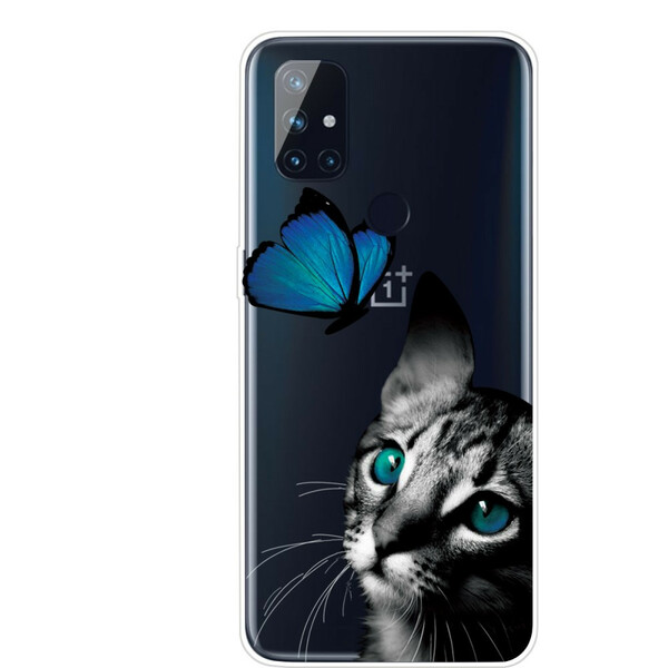 OnePlus Nord N100 Cat and Butterfly Case