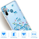 Samsung Galaxy M11 Blue Flowers Case