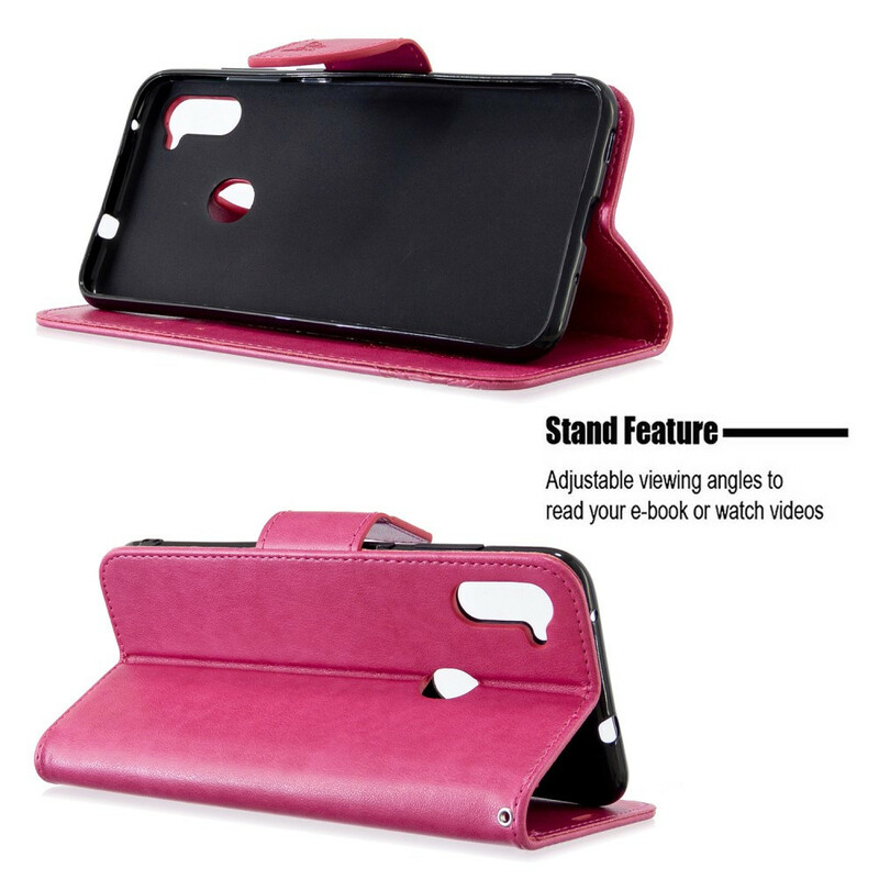 Case Samsung Galaxy M11 Butterflies in Flight with Strap