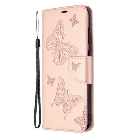 Case Samsung Galaxy M11 Butterflies in Flight with Strap