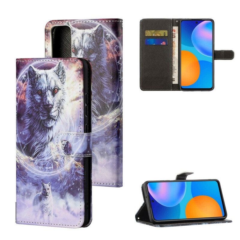 Honor 10X Lite Winter Wolf Case with Strap