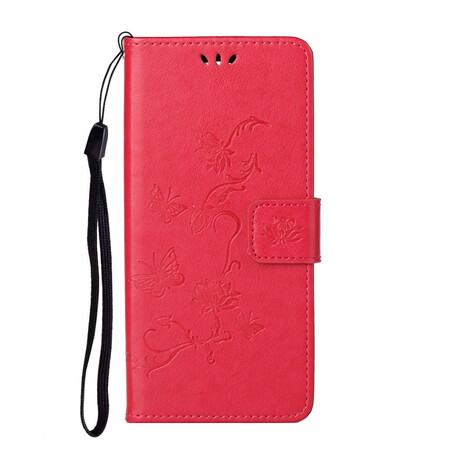 Honor 10X Lite Butterflies And Flowers Strap Case