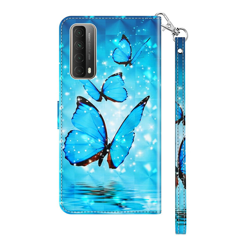 Cover Huawei P Smart 2021 Papillons Bleus Flounces