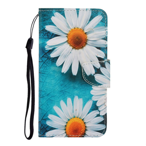 Case Huawei P Smart 2021 Daisies with Strap