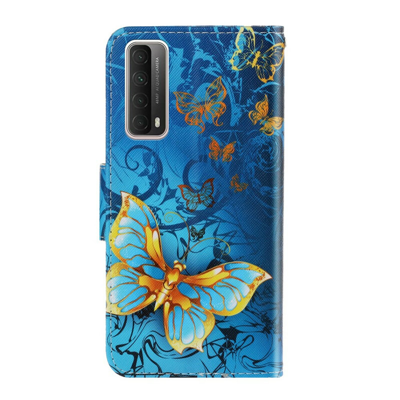 Case Huawei P Smart 2021 Variations Butterflies with Strap