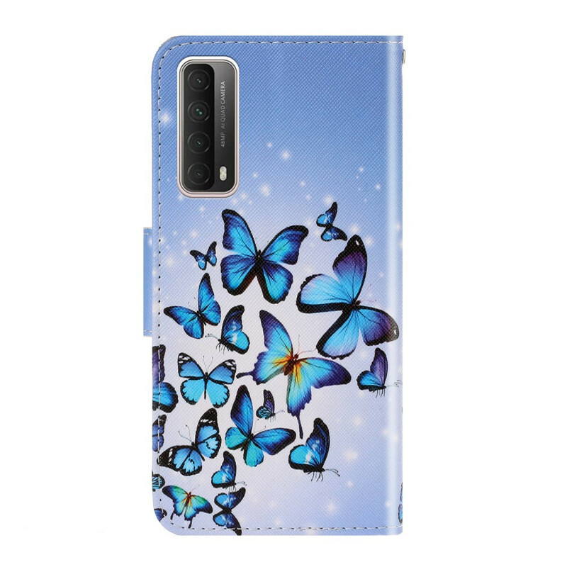 Case Huawei P Smart 2021 Flight of Butterflies with Lanyard