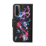 Case Huawei P Smart 2021 Butterflies and Strap