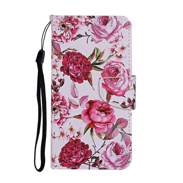 Case Huawei P Smart 2021 Magistral Flowers with Strap