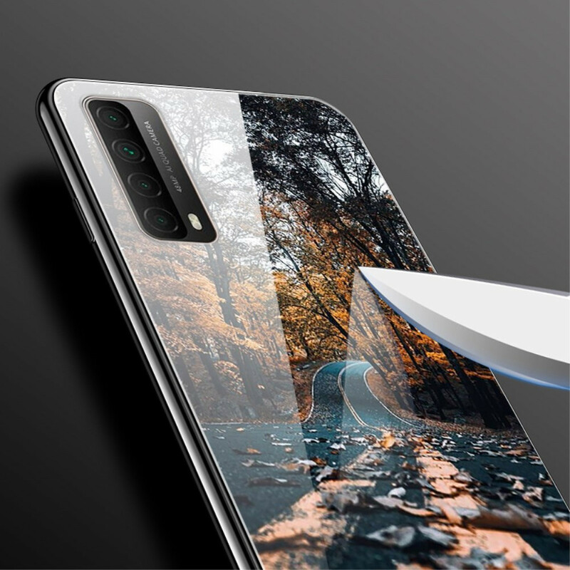 Huawei P Smart 2021 Tempered Glass Case Road to Happiness