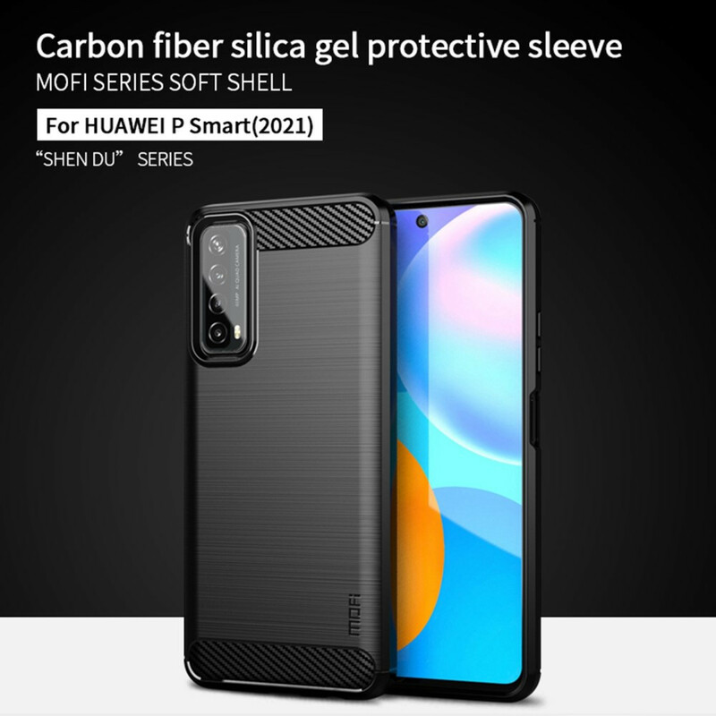 Cover Huawei P Smart 2021 Brushed Carbon Fiber MOFI
