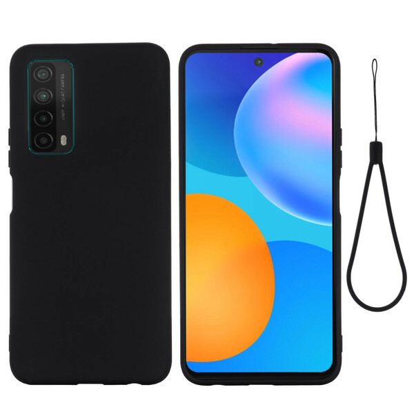 Huawei P smart 2021 Liquid Silicone Case With Strap