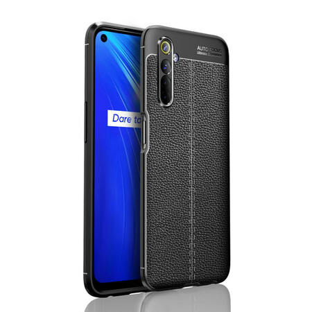 Realme X50 Leather effect Lychee Double Line Case