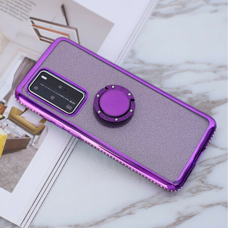 Huawei P40 Pro Case Glitter and Diamond Ring