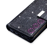 Samsung Galaxy A51 Glitter Wallet Zip Case