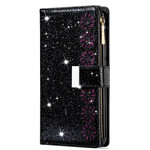 Samsung Galaxy A51 Glitter Wallet Zip Case