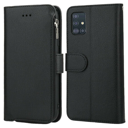 Case Samsung Galaxy A51 Microfiber Leather Style Zipped Pocket