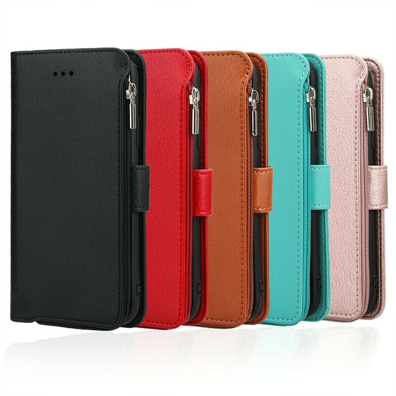 Case Samsung Galaxy A51 Microfiber Leather Style Zipped Pocket