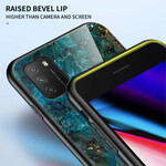 Poco M3 Case Marble Colors Tempered Glass