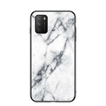 Poco M3 Case Marble Colors Tempered Glass