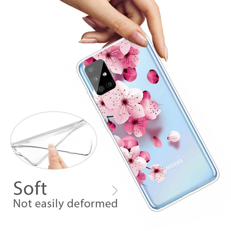 Case Samsung Galaxy A51 Small Pink Flowers