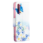 Case Oppo Find X2 Lite Painted Butterflies and Flowers