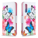 Case Oppo Find X2 Neo Painted Butterflies and Flowers