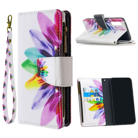 Case Oppo Find X2 Neo Zipped Pocket Flower
