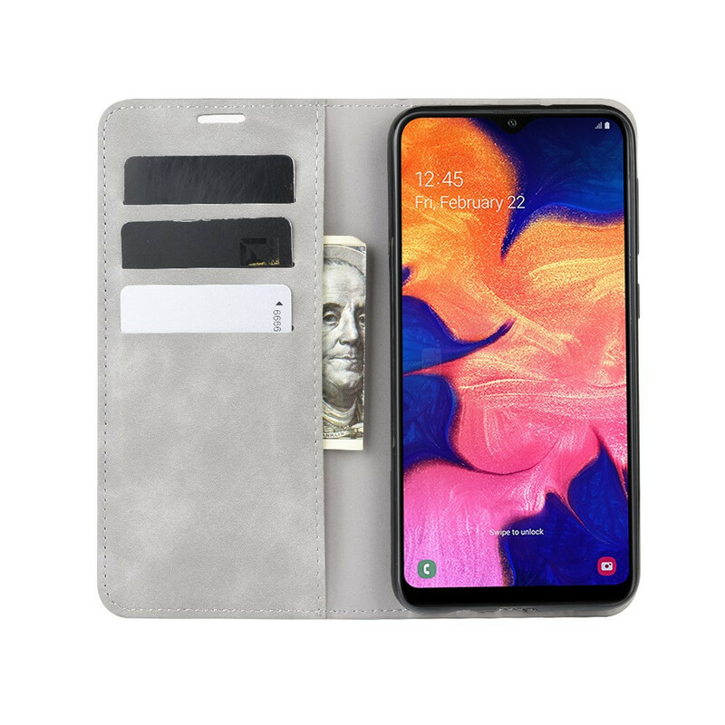 Flip Cover Samsung Galaxy A10 Effet Cuir Vintage Stylisé