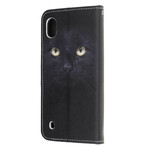 Samsung Galaxy A10 Black Cat Eye Case with Strap