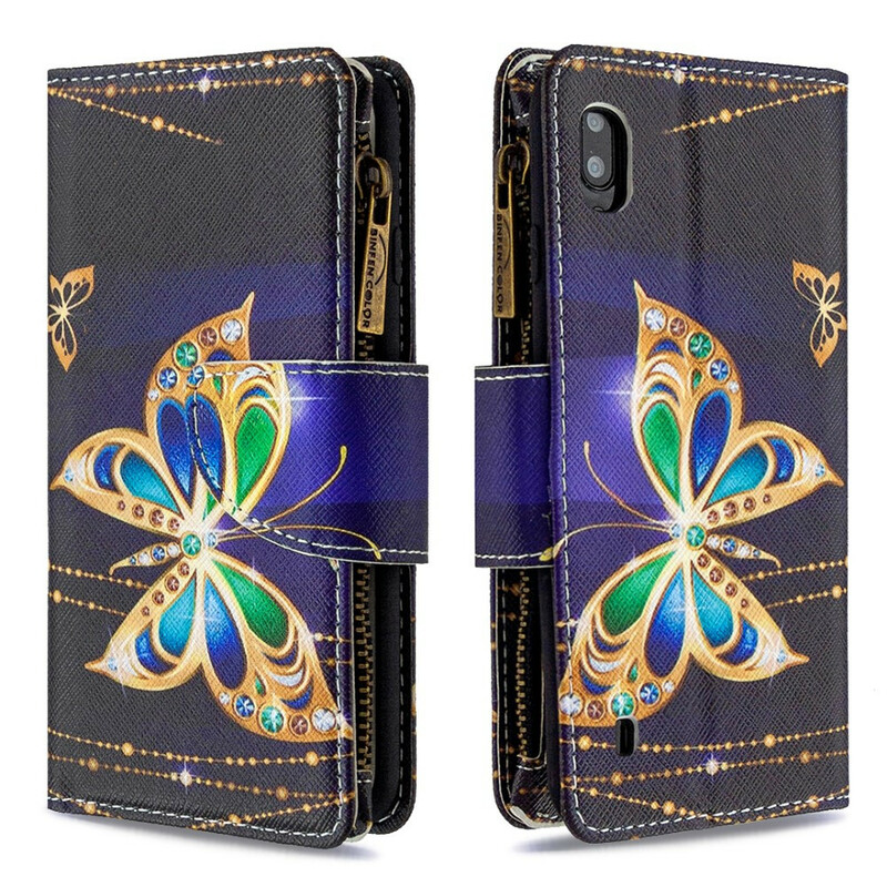 Samsung Galaxy A10 Zipped Pocket Royal Butterfly Case