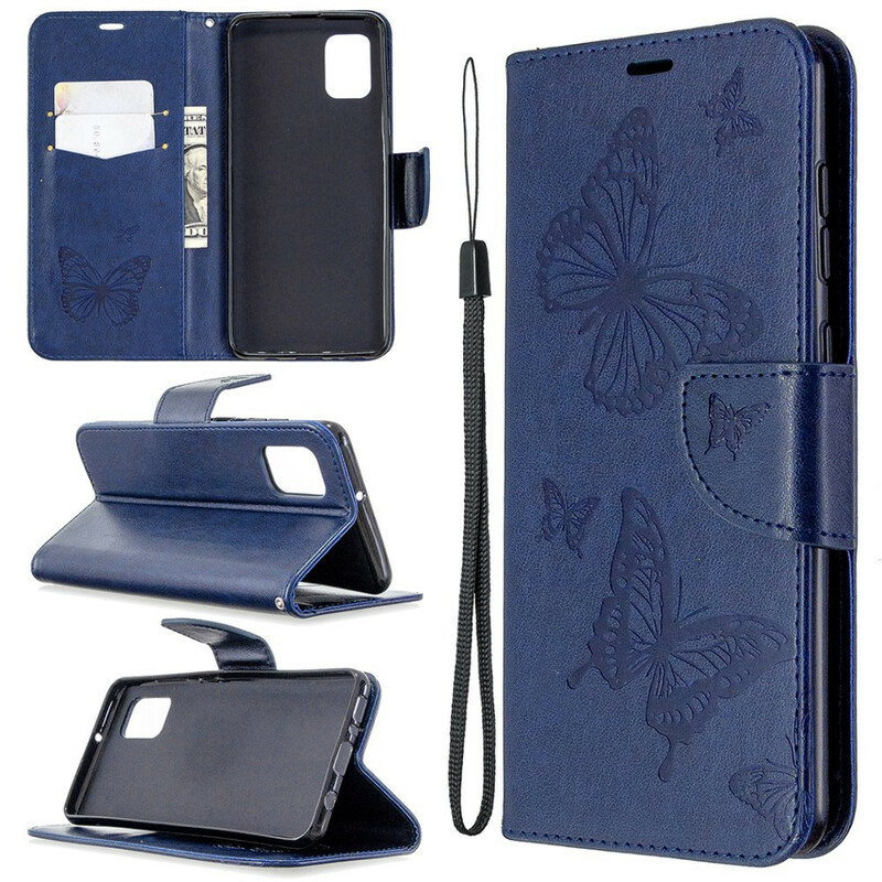 Case Samsung Galaxy A31 Butterflies in Flight with Strap