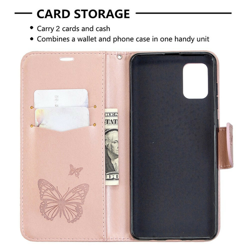 Case Samsung Galaxy A31 Butterflies in Flight with Strap