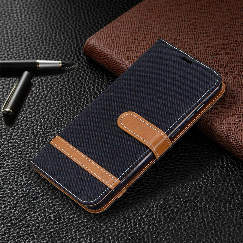 Samsung Galaxy A31 Fabric and Leather Effect Case with Strap