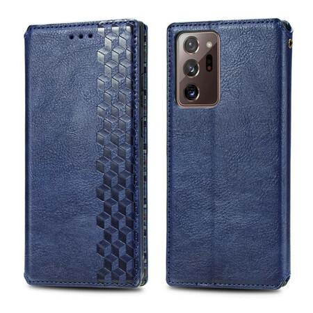 Flip Cover Samsung Galaxy Note 20 Ultra Bande Cuir Effet Diamant