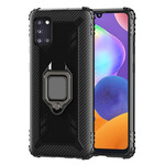 Samsung Galaxy A31 Ring and Carbon Fiber Case