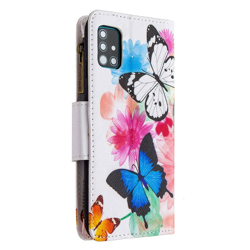 Samsung Galaxy A51 Case with Butterfly Zipper Pocket