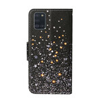 Samsung Galaxy A31 Star and Glitter Case with Strap